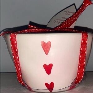 Rae Dunn Heart Bowl with Red Ribbon